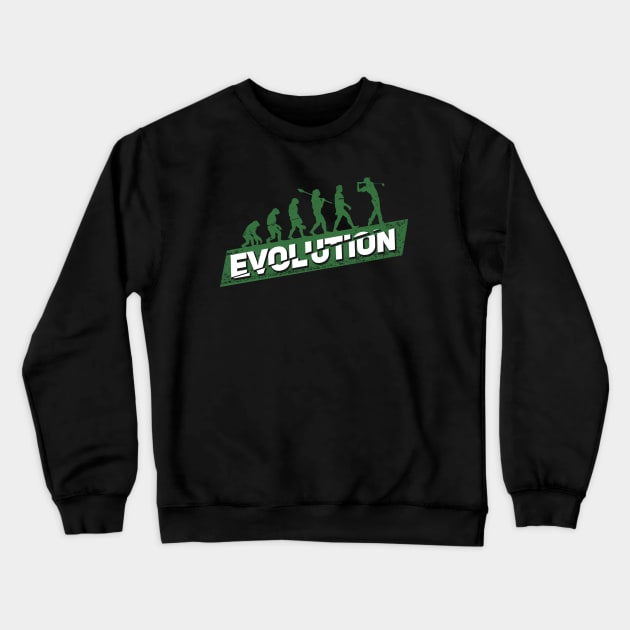 Golf Evolution Golfing Golfer Gift Crewneck Sweatshirt by Dolde08